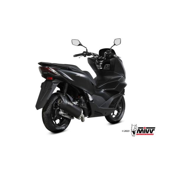 MIVV-Komplettanlage 1x1 - MOVER - Edelstahl Schwarz für HONDA - PCX 125 BJ. 2021 > 2024 - MV.HO.0006.LV