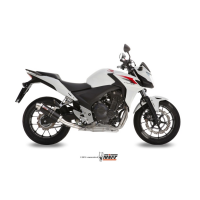 MIVV-SLIP-ON - GP - Edelstahl Schwarz für HONDA - CB 500 F / X BJ. 2013 > 2015 - H.051.LXB