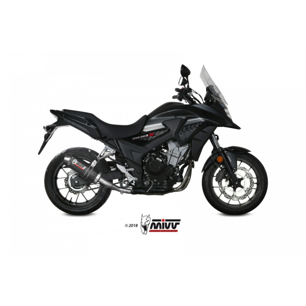 MIVV-SLIP-ON - OVAL - Carbon mit Carbon Endkappe für HONDA - CB 500 X BJ. 2017 > 2020 - H.067.L3C