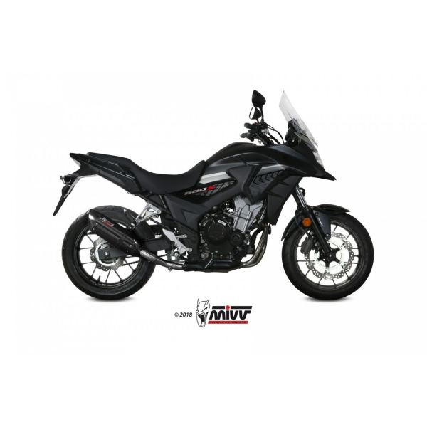 MIVV-SLIP-ON - SUONO - Edelstahl Schwarz für HONDA - CB 500 X BJ. 2017 > 2020 - H.067.L9