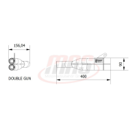 MIVV-SLIP-ON - DOUBLE GUN - Voll-Titan für HONDA - CBR 600 F BJ. 2011 > 2013 - H.038.LDG