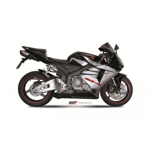 MIVV-SLIP-ON - SUONO - Edelstahl Schwarz für HONDA - CBR 600 RR BJ. 2005 > 2006 - UH.027.L9