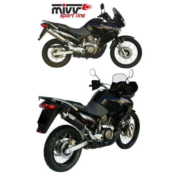 MIVV-SLIP-ON - OVAL - Edelstahl für HONDA - XLV 650 TRANSALP BJ. 2005 > 2007 - H.031.LX1