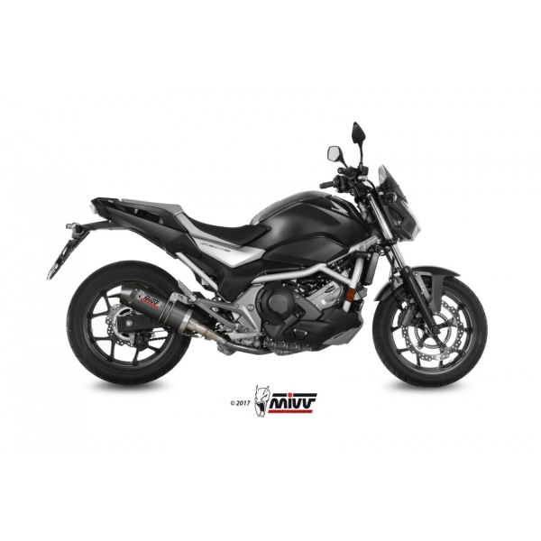 MIVV-SLIP-ON - OVAL - Carbon mit Carbon Endkappe für HONDA - INTEGRA 750 BJ. 2016 > 2020 - H.065.L3C