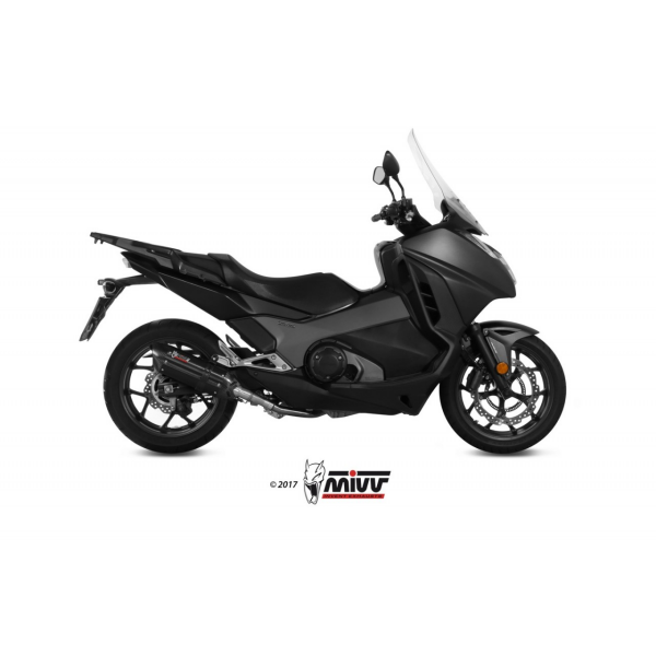 MIVV-SLIP-ON - SUONO - Edelstahl Schwarz für HONDA - NC 750 S / X BJ. 2016 > 2022 - H.065.L9