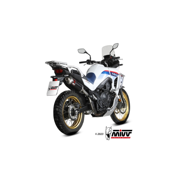 MIVV-SLIP-ON - DAKAR - Edelstahl Schwarz für HONDA - XL750 TRANSALP BJ. 2023 > 2024 - H.087.LDKB