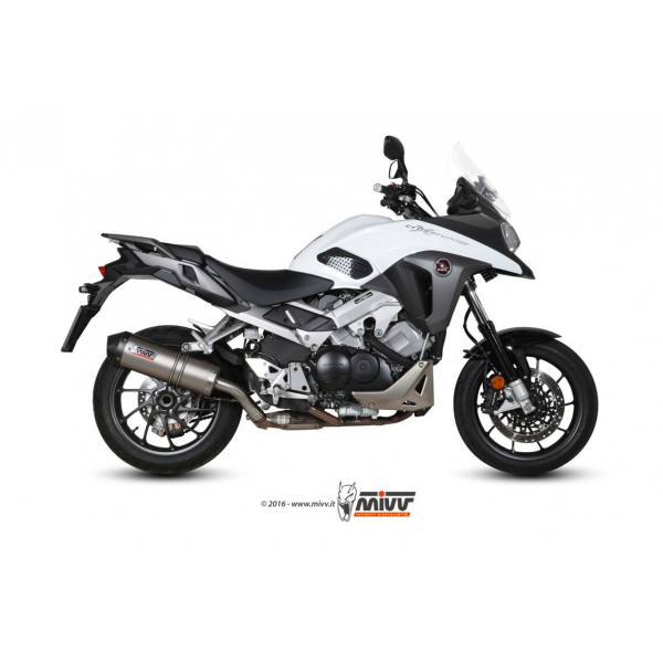 MIVV-SLIP-ON - OVAL - Titan mit Carbon Endkappe für HONDA - CROSSRUNNER BJ. 2015 > 2020 - H.058.LNC