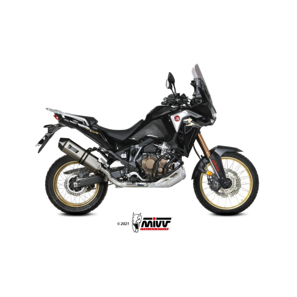 MIVV-SLIP-ON - SPEED EDGE - Edelstahl für HONDA - CRF 1100 L AFRICA TWIN BJ. 2020 > 2023 - H.079.LRX