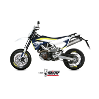 MIVV-SLIP-ON - OVAL - Titan mit Carbon Endkappe für HUSQVARNA - 701 ENDURO / SUPERMOTO BJ. 2017 > 2020 - HU.001.L4C