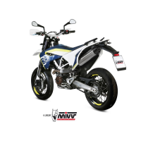 MIVV-SLIP-ON - OVAL - Titan mit Carbon Endkappe für HUSQVARNA - 701 ENDURO / SUPERMOTO BJ. 2017 > 2020 - HU.001.L4C