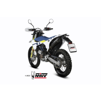 MIVV-SLIP-ON - STR1 - Edelstahl Schwarz für HUSQVARNA - 701 ENDURO / SUPERMOTO BJ. 2021 > 2024 - M.HU.010.LXBC