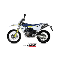 MIVV-SLIP-ON - STR1 - Edelstahl Schwarz für HUSQVARNA - 701 ENDURO / SUPERMOTO BJ. 2021 > 2024 - M.HU.010.LXBC