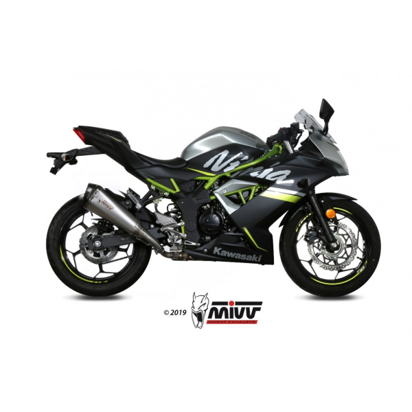 MIVV-SLIP-ON - DELTA RACE - Edelstahl für KAWASAKI - NINJA 125 BJ. 2019 > 2024 - K.048.LDRX