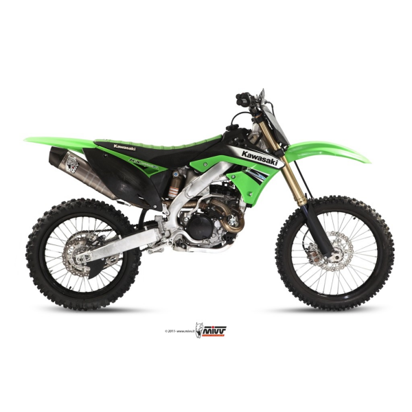 MIVV-Komplettanlage 1x1 - OVAL - Edelstahl für KAWASAKI - KX 250 F BJ. 2011 > 2011 - M.KA.016.SXC.F