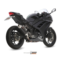 MIVV-SLIP-ON - GP - Edelstahl Schwarz für KAWASAKI - NINJA 300 BJ. 2013 > 2016 - K.038.LXB