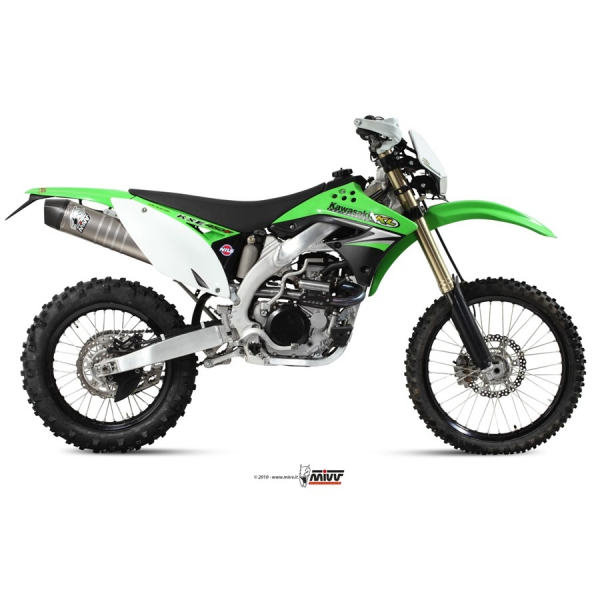 MIVV-Komplettanlage 1x1 - OVAL - Edelstahl für KAWASAKI - KX 450 F BJ. 2009 > 2012 - M.KA.014.SXC.F