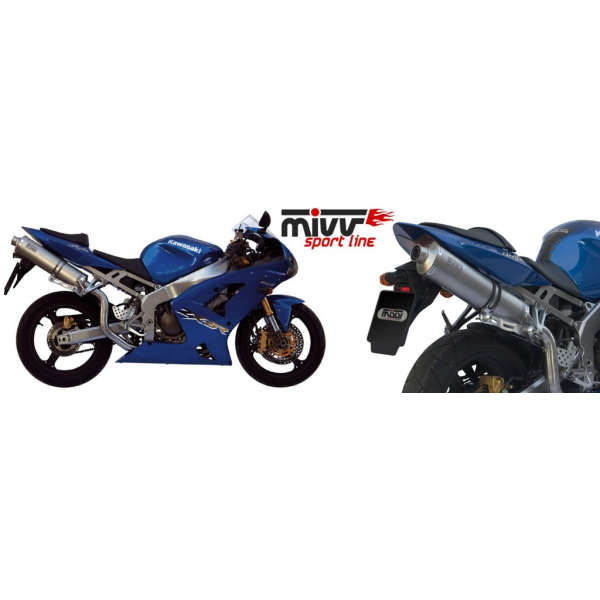 MIVV-SLIP-ON - OVAL - Titan für KAWASAKI - ZX-6 RR BJ. 2003 > 2004 - AK.009.L4