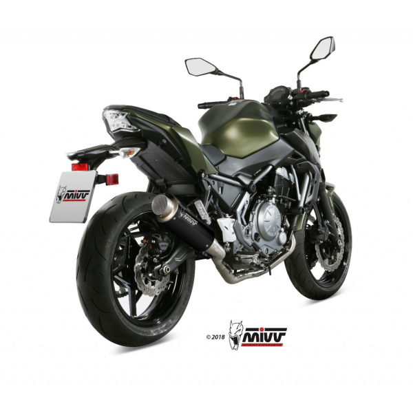 MIVV-Komplettanlage 2x1 - GPpro - Edelstahl Schwarz für KAWASAKI - NINJA 650 BJ. 2017 > 2023 - K.044.LXBP