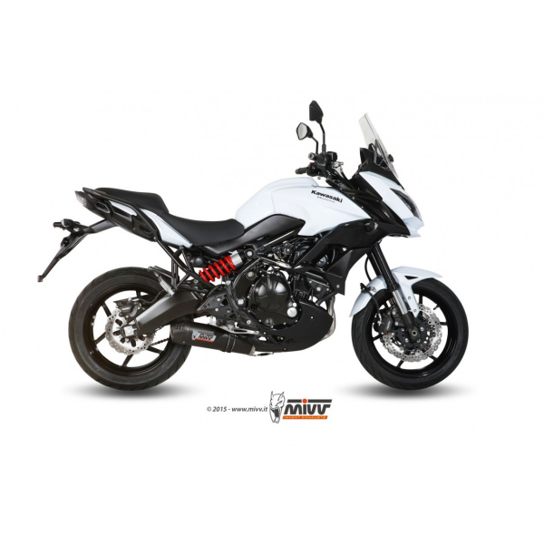 MIVV-Komplettanlage 2x1 - OVAL - Carbon mit Carbon Endkappe für KAWASAKI - Versys 650 BJ. 2015 > 2020 - K.041.L3C