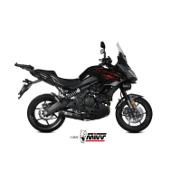 MIVV-Komplettanlage 2x1 - OVAL - Carbon mit Carbon Endkappe für KAWASAKI - Versys 650 BJ. 2021 > 2023 - K.055.L3C