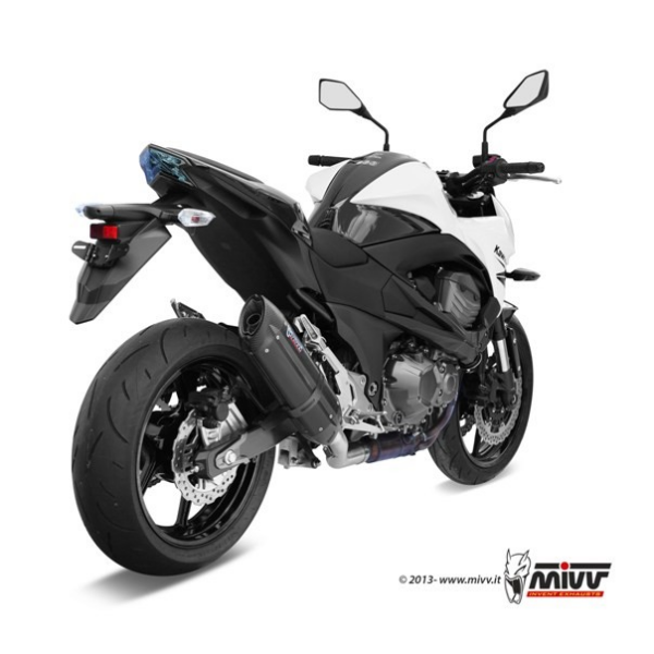 MIVV-SLIP-ON - SUONO - Edelstahl Schwarz für KAWASAKI - Z800 E BJ. 2013 > 2016 - K.035.L9