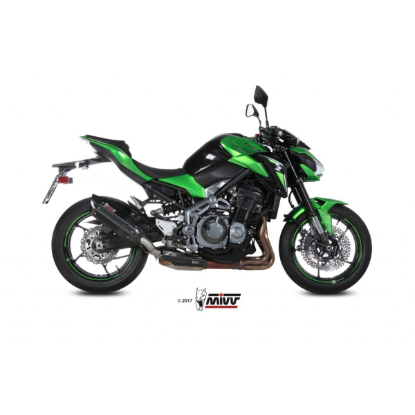 MIVV-SLIP-ON - SUONO - Edelstahl Schwarz für KAWASAKI - Z900 BJ. 2017 > 2019 - K.045.L9