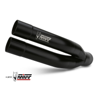 MIVV-SLIP-ON - DOUBLE GUN - Edelstahl Schwarz für KAWASAKI - Z900 BJ. 2020 > 2024 - K.052.SDGB