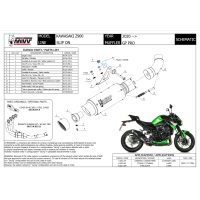 MIVV-SLIP-ON - GPpro - Carbon für KAWASAKI - Z900 BJ. 2020 > 2024 - K.052.L2P