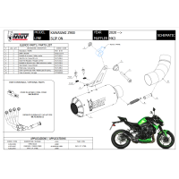 MIVV-SLIP-ON - MK3 - Carbon für KAWASAKI - Z900 BJ. 2020 > 2024 - K.052.LM3C