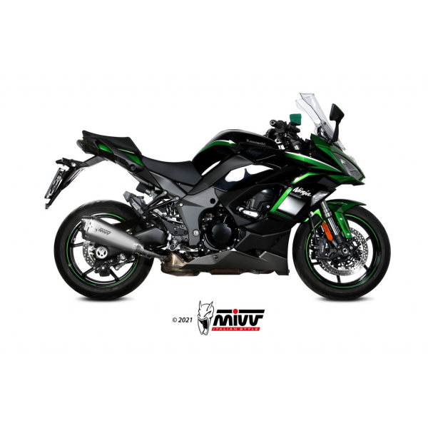 MIVV-SLIP-ON - DELTA RACE - Edelstahl für KAWASAKI - NINJA 1000 SX / TOURER BJ. 2020 > 2024 - K.054.LDRX