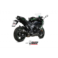 MIVV-SLIP-ON - DELTA RACE - Edelstahl Schwarz für KAWASAKI - NINJA 1000 SX / TOURER BJ. 2020 > 2024 - K.054.LDRB