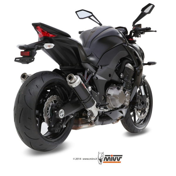 MIVV-2 SLIP-ON - GP - Edelstahl Schwarz für KAWASAKI - Z1000 / Z1000 R EDITION BJ. 2014 > 2020 - K.039.LXB