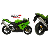 MIVV-SLIP-ON - OVAL - Edelstahl für KAWASAKI - ZX-10...