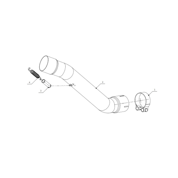 MIVV-Ersatzrohr für das Original-Kammer-System. - Nicht kompatibel mit X-cone - - - - für KAWASAKI - ZX-10 R BJ. 2008 > 2010 - K.021.C1