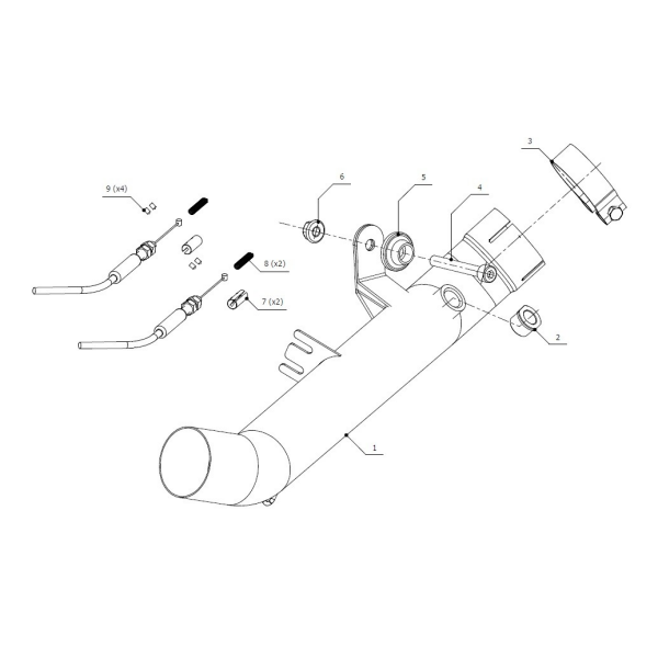 MIVV-Kat-ersatzrohr, kompatibel nur mit MIVV-Schalldämpfern, außer K.026.LDG - - - - für KAWASAKI - ZX-10 R BJ. 2011 > 2015 - K.026.C1