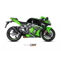 MIVV-SLIP-ON - SUONO - Edelstahl Schwarz für KAWASAKI - ZX-10 R / RR / SE BJ. 2016 > 2024 - K.042.L9