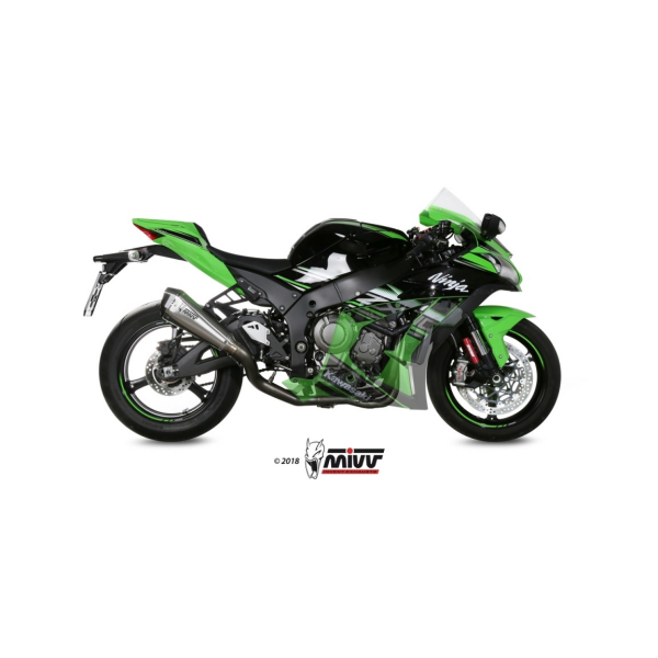 MIVV-Komplettanlage 4x2x1 - DELTA RACE - Edelstahl für KAWASAKI - ZX-10 R / RR / SE BJ. 2016 > 2024 - X.KA.0006.SDRX