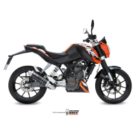 MIVV-Komplettanlage 1x1 - GP - Edelstahl Schwarz für KTM - 125 DUKE BJ. 2011 > 2016 - KT.009.LXB