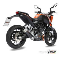 MIVV-Komplettanlage 1x1 - GP - Edelstahl Schwarz für KTM - 125 DUKE BJ. 2011 > 2016 - KT.009.LXB