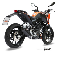 MIVV-Komplettanlage 1x1 - SUONO - Edelstahl Schwarz für KTM - 125 DUKE BJ. 2011 > 2016 - KT.009.L9