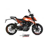 MIVV-SLIP-ON - MK3 - Edelstahl Schwarz für KTM - 125 DUKE BJ. 2017 > 2020 - KT.019.SM3B