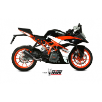 MIVV-SLIP-ON - X-M1 - Edelstahl Schwarz für KTM - 125 DUKE BJ. 2017 > 2020 - KT.019.LC4B