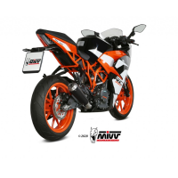 MIVV-SLIP-ON - X-M1 - Edelstahl Schwarz für KTM - 125 DUKE BJ. 2017 > 2020 - KT.019.LC4B