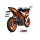 MIVV-SLIP-ON - X-M1 - Edelstahl Schwarz für KTM - 125 DUKE BJ. 2017 > 2020 - KT.019.LC4B