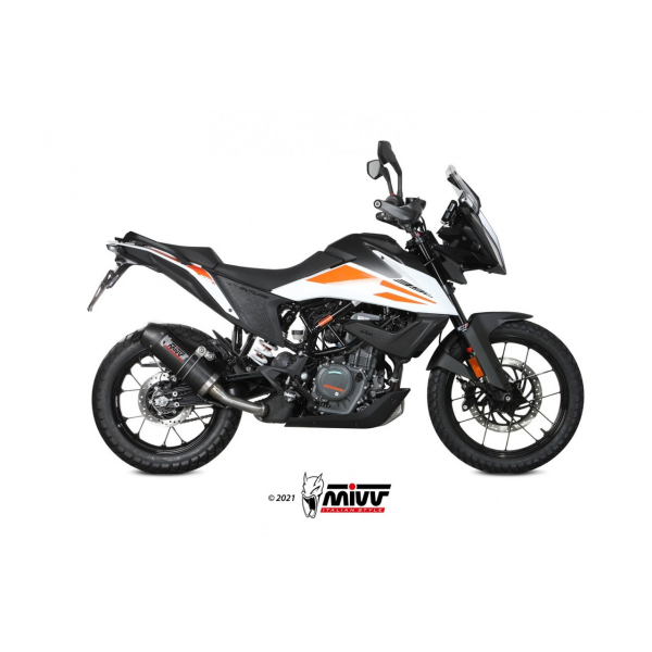 MIVV-SLIP-ON - OVAL - Carbon mit Carbon Endkappe für KTM - 390 ADVENTURE BJ. 2020 > 2024 - KT.024.L3C