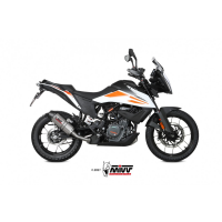 MIVV-SLIP-ON - OVAL - Titan mit Carbon Endkappe für KTM - 390 ADVENTURE BJ. 2020 > 2024 - KT.024.L4C