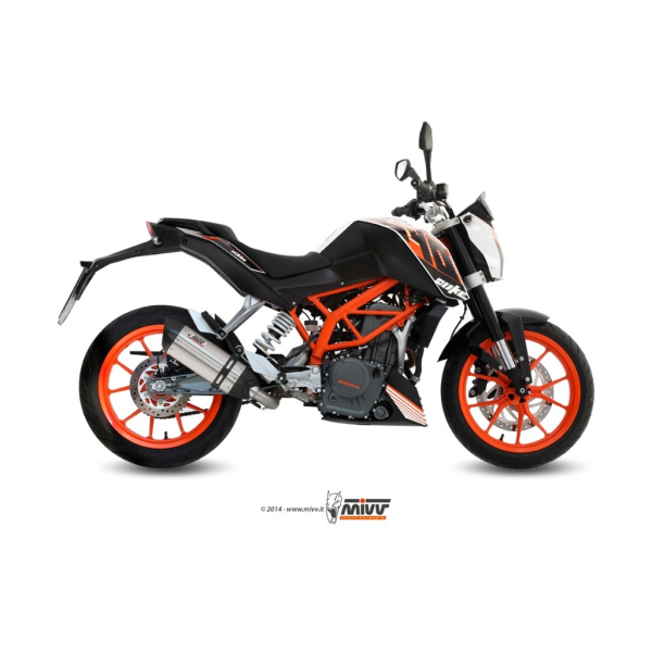 MIVV-Komplettanlage 1x1 - SUONO - Edelstahl für KTM - 390 DUKE BJ. 2013 > 2016 - KT.012.L7