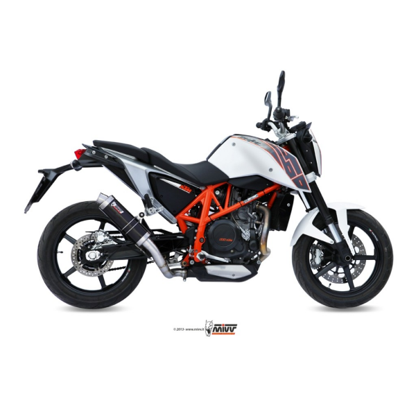 MIVV-SLIP-ON - GP - Edelstahl Schwarz für KTM - 690 DUKE BJ. 2012 > 2018 - KT.010.LXB