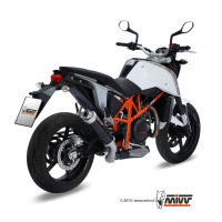 MIVV-SLIP-ON - GP - Edelstahl Schwarz für KTM - 690 DUKE BJ. 2012 > 2018 - KT.010.LXB