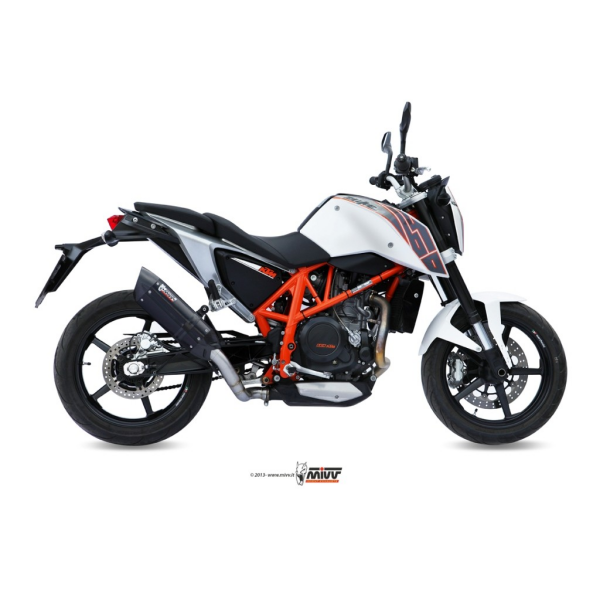 MIVV-SLIP-ON - SUONO - Edelstahl Schwarz für KTM - 690 DUKE BJ. 2012 > 2018 - KT.010.L9